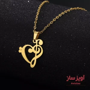 گردنبند نوت موسیقی کد 101923