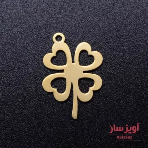 گردنبند گل شبدر با قلب کد 102106