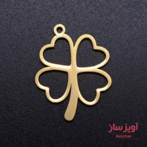 گردنبند گل شبدر با قلب کد 102107