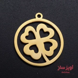 گردنبند گل شبدر با قلب کد 102108