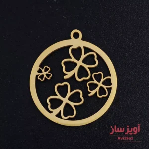 گردنبند گل شبدر با قلب کد 102109