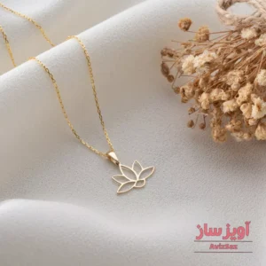 گردنبند گل نیلوفر کد 102126
