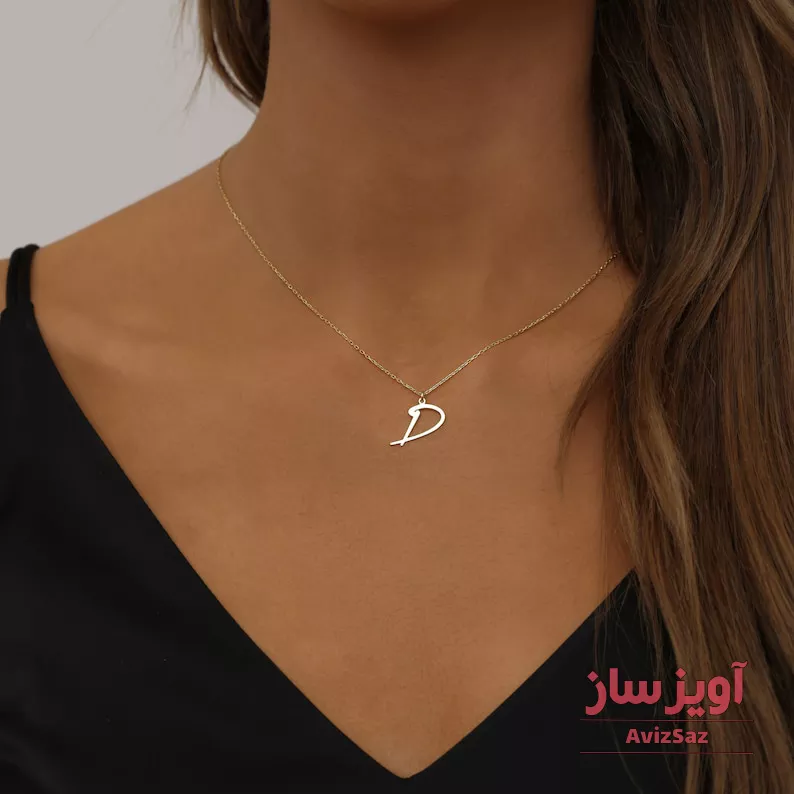 گردنبند حرف انگلیسی D کد 102217