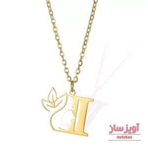 گردنبند حرف انگلیسی I با طرح صورت کد 102256