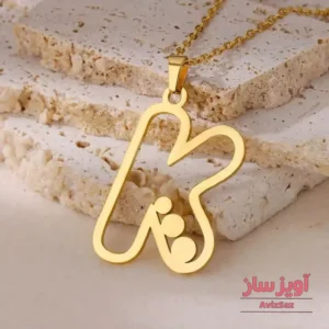 گردنبند حرف انگلیسی K طرح فانتزی کد 102269